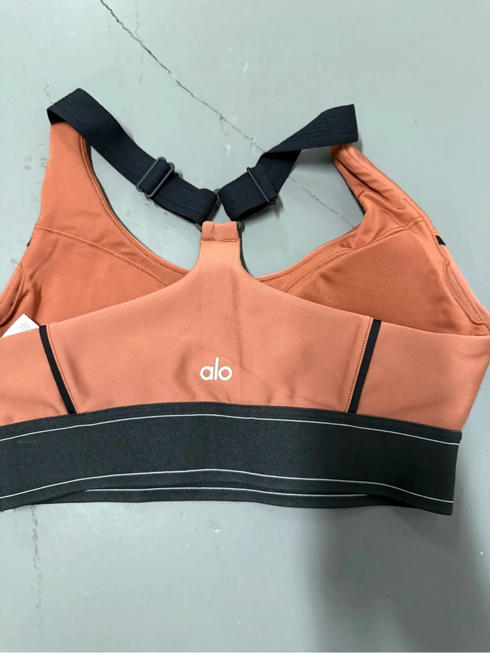 ALO Yoga Women's Rust Orange Leggings and Sports Bra Set